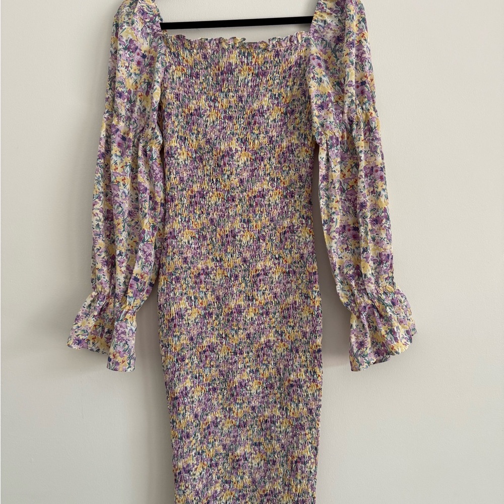 New with Tags SNDYS Smocked Floral Puff Sleeve Midi Dress – Size 4